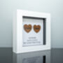 Personalised 3rd Leather Anniversary Frame Gift Engraved Names, thumbnail 3 of 4