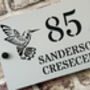 Personalised Hummingbird Design House Acrylic Number Sign, thumbnail 7 of 10