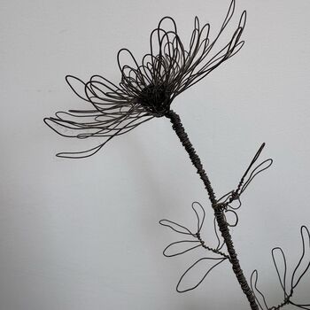 Handmade Wire Chrysanthemum Bloom, 9 of 9