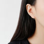 Sterling Silver Crystal Ear Jacket Hoop Earrings, thumbnail 3 of 5