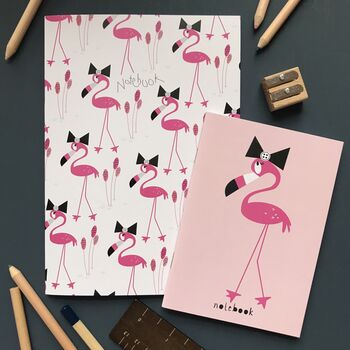 Flamingo A5 Notebook Or Notebook Set, 2 of 12