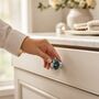 Emerald Bloom Ceramic Round Drawer Knob, thumbnail 4 of 8