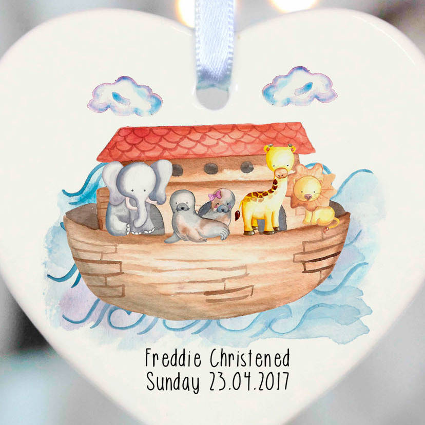 christening girls boys noahs ark by christening gifts from rose cottage