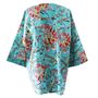 Blue Orchid Print Cotton Summer Jacket, thumbnail 4 of 4