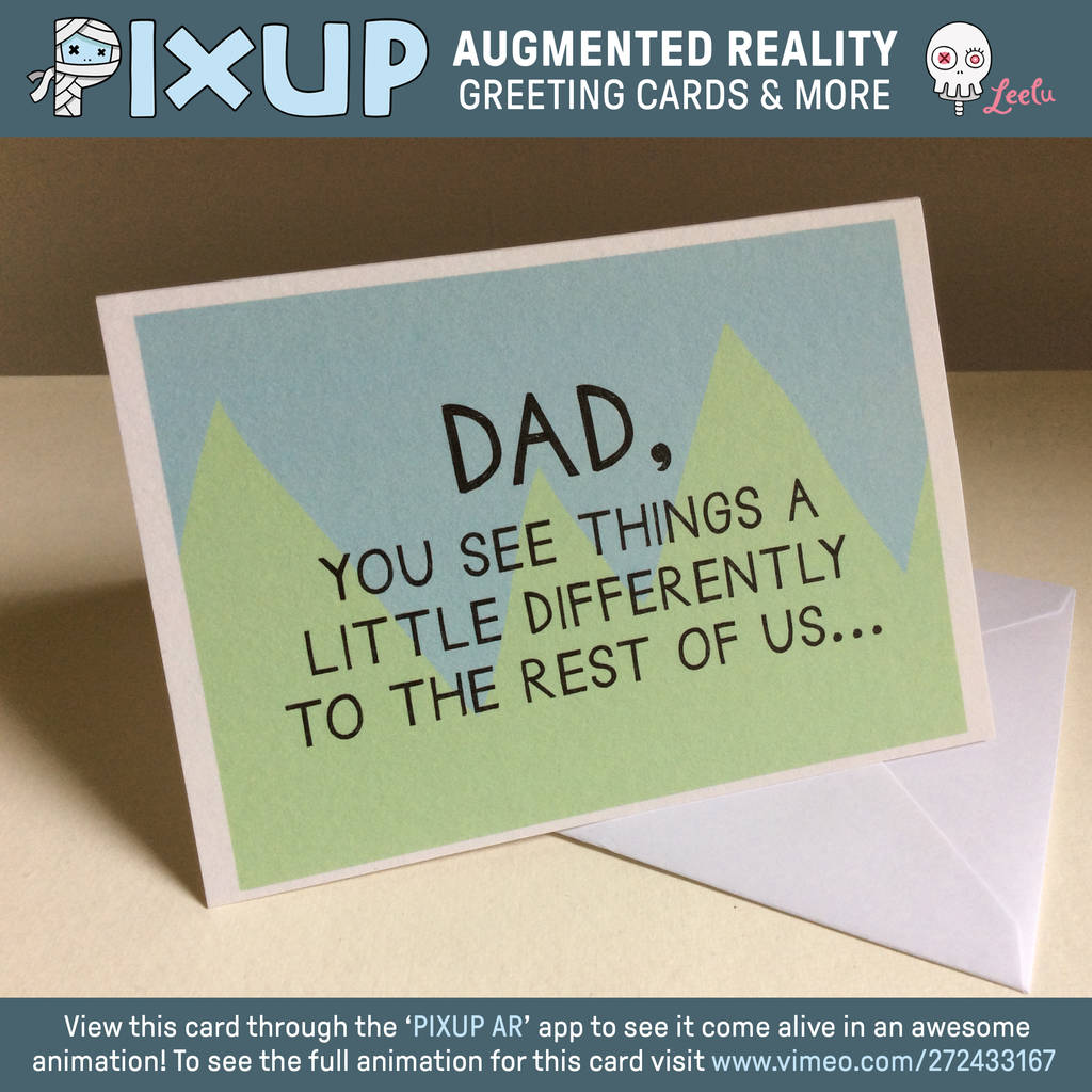'Dad Vision' Augmented Reality Greeting Card, 1 of 5