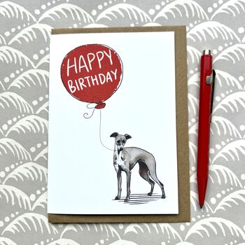 Italian Greyhound Greetings Card, 5 of 5