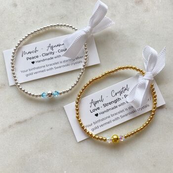 Birthstone Stacking Bracelet In Silver Or Gold Filled, 7 of 8