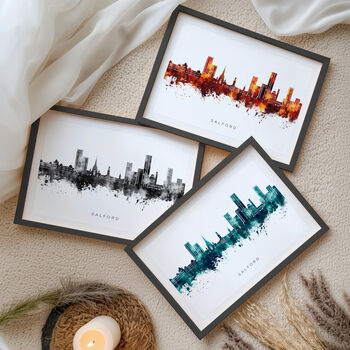 Salford Skyline Cityscape Art Print, 9 of 12