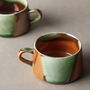 Handmade Ceramic Cup And Saucer Set Crackle Glaze, thumbnail 4 of 4
