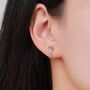 Sterling Silver Skeleton Stud Earrings, thumbnail 5 of 12