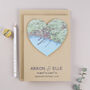 Personalised Map Heart Valentine's Card, thumbnail 2 of 6