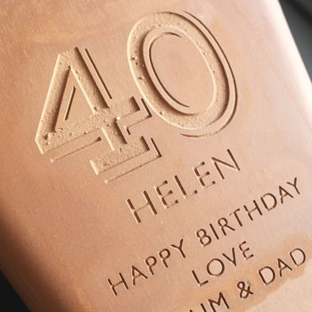 Personalised Birthday Engraved Terracotta Pot, 4 of 8
