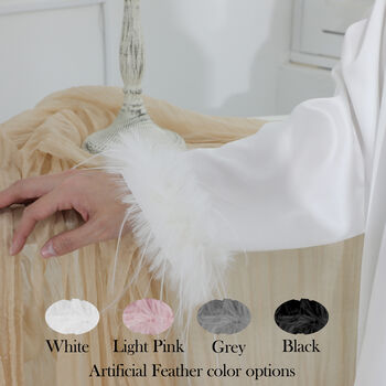 Personalised Bride Bridesmaid Feather Pajamas, 4 of 7