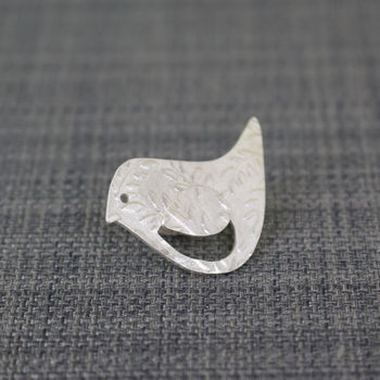 Sterling Silver Watercolour Small Bird Brooch Pin, 2 of 4