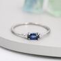 Natural Sapphire Blue Ring In Sterling Silver, thumbnail 1 of 11