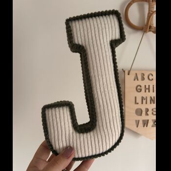 Contrasting Trim Corduroy Fabric Letters, 6 of 12