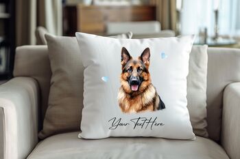 Personalised German Shepherd Hearts Cushion Cover Gift, 2 of 2