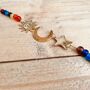 Recycled Brass Sun Moon And Star Chakra Hanging Bell, thumbnail 6 of 8