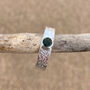 Pink Or Green Tourmaline October Birthstone Ring In Textured Sterling Silver, thumbnail 9 of 12