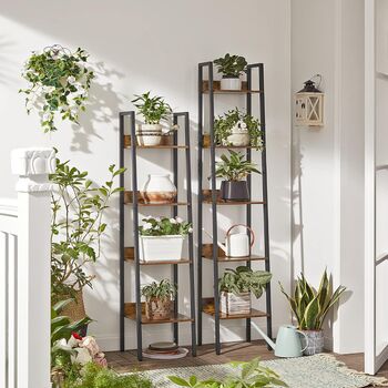 Four Tier Ladder Shelf Free Standing Storage Bookcase, 4 of 9