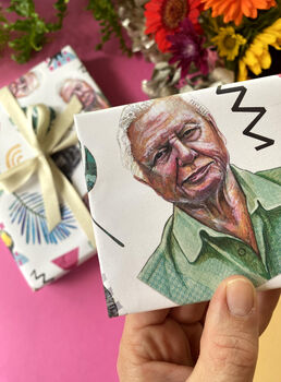 David Attenborough Wrapping Paper, Fun Nature Gift Wrap, 5 of 11