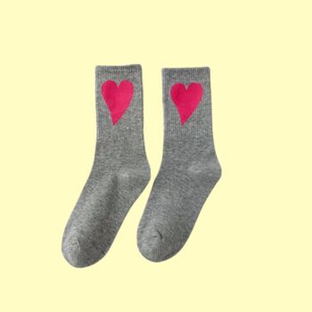 Heart Rainbow Socks Letterbox Gift Set Five Pairs, 4 of 10