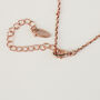 Rose Gold Colour Heart Pendant Necklace With White Crystal, thumbnail 4 of 4