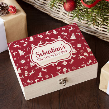 Personalised Christmas Eve Box With Festive Pattern, 5 of 12