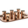 Copper Tray And Set Of Six Of Shot Glasses Set, thumbnail 4 of 9