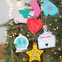 Stitchmas Decorations Embroidery Kit, thumbnail 3 of 4
