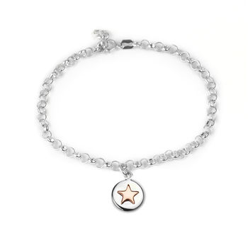 Sterling Silver Good Luck Bracelet With Lucky Star, 2 of 8