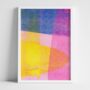 Abstract Riso Print Pink, Yellow, Blue, thumbnail 4 of 5
