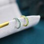 Emerald Green Cz Ear Cuff In Sterling Silver, thumbnail 1 of 10