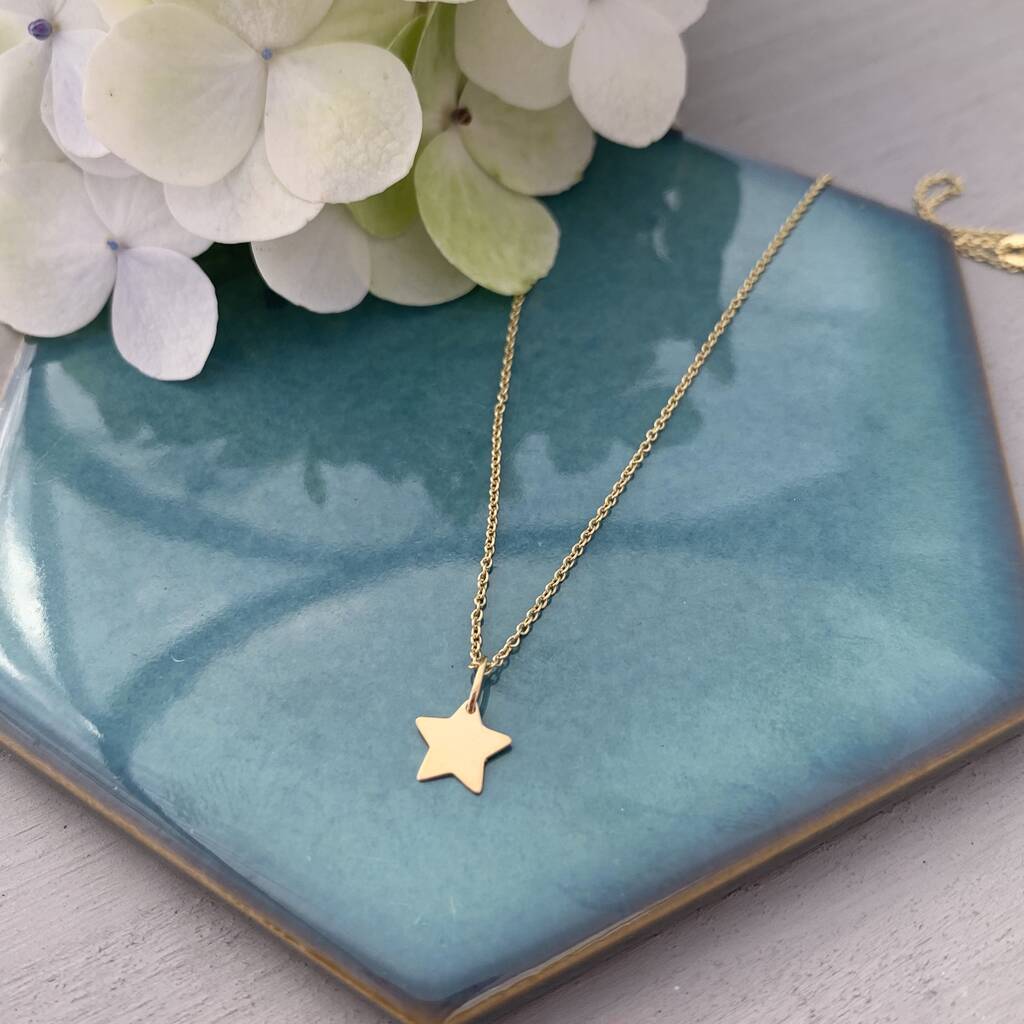 Tiny Gold Star 9ct Gold Necklace