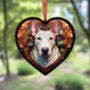 English Bull Terrier Stained Glass Effect Heart Suncatcher, thumbnail 5 of 5
