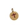 9ct Gold Cross Pendant With Gemstones, thumbnail 2 of 9