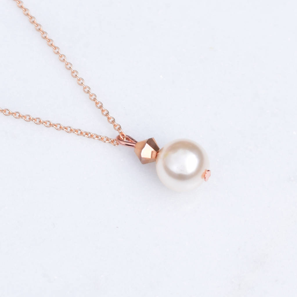 pearl drop necklace gold