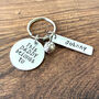 This Daddy Belongs To Keyring With Football Charm, thumbnail 6 of 7