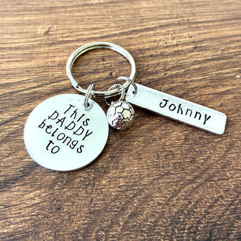 This Daddy Belongs To Keyring With Football Charm, 6 of 7