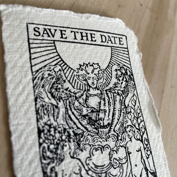 Save The Date Rubber Stamp – Lovers Tarot, 4 of 7
