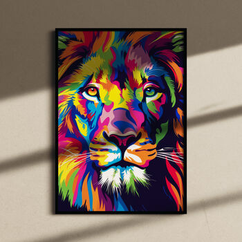 Lion Pop Art Print, 4 of 8