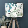 Hedgerow Pistachio And Teal Botanical Drum Lampshades, thumbnail 1 of 10