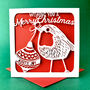 Personalised Papercut Robin Christmas Card, thumbnail 1 of 4