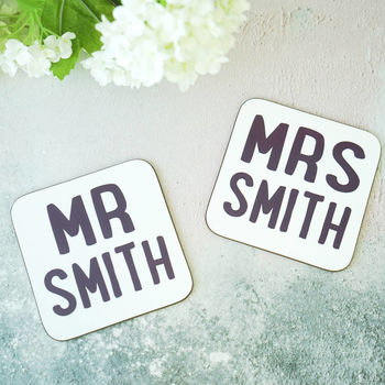 Personalised Mr And Mrs Wedding Mugs, 3 of 5