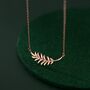 Sterling Feather Pendant Necklace, thumbnail 1 of 4