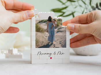 Personalised Mummy And Me Photo Block Keepsake First Mother's Day, New Mum And Birthday Gift, 12 of 12