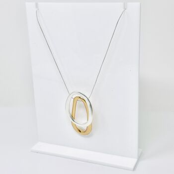 Two Ring Matte Long Necklace, 3 of 7