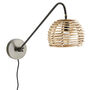 Antique Iron And Bamboo Wall Lamp, thumbnail 2 of 3