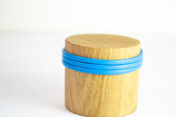 Oak And Coloured Leather Door Stop, 7 of 12