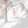 Ballerina Birthday Card Various Skin And Hair Tones, thumbnail 4 of 5